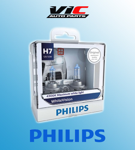 H7 GENUINE PHILIPS X-treme Vision Plus +130% Halogen Light bulbs