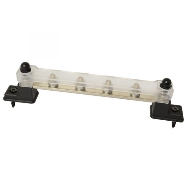 48V 150A M6 BUSBAR 4 WAY TRANSPARENT COVER & STUD COVER