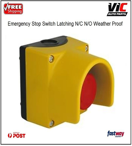 Emergency Stop Switch Latching N/C N/O Weather Proof