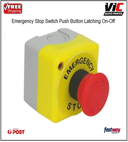 Emergency Stop With Guard Push Button Latching On-Off